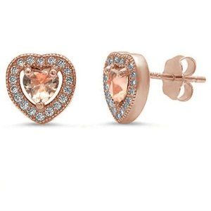 Rose Gold Morganite Earrings